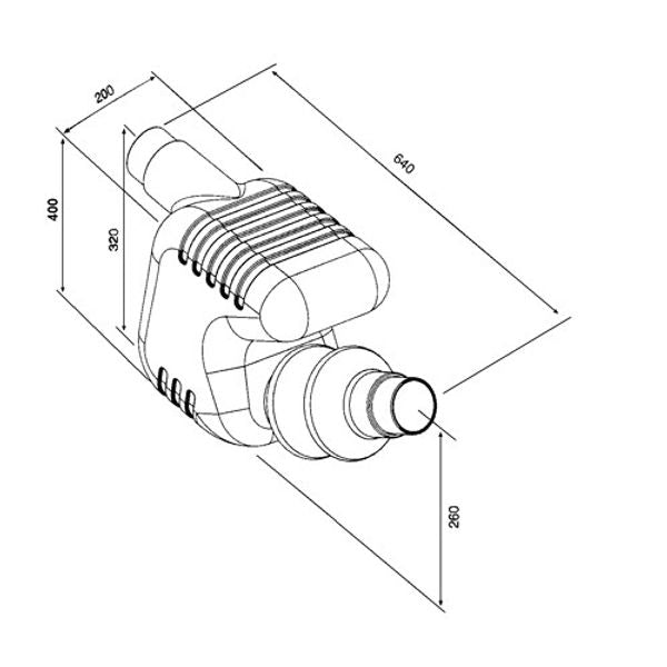 PLASTIC Waterlock Silencer 55/60/65mm Hose