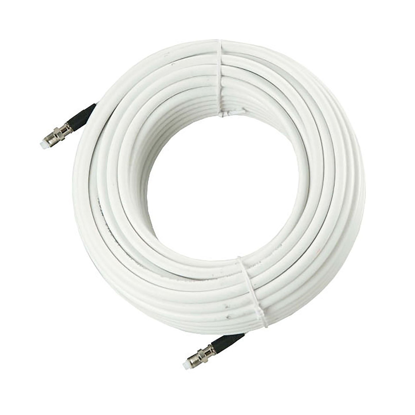 RG8X Low Loss Steel Coaxial Cable - 50 Ohms 12M (39�) Roll � White � Pre-Installed Fme Connection