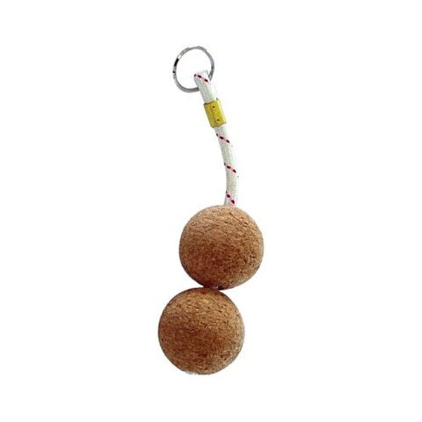 Double Ball Floating Cork Keyring