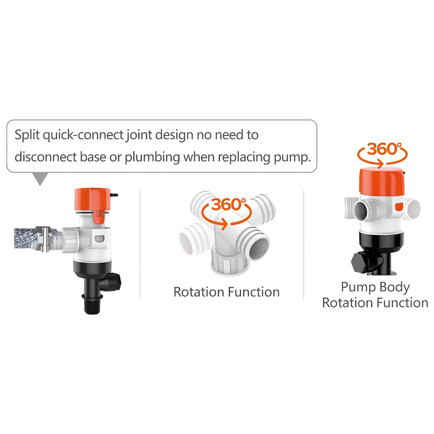 SEAFLO Livewell/Baitwell Pump 24V 800 GPH / 3028 LPH