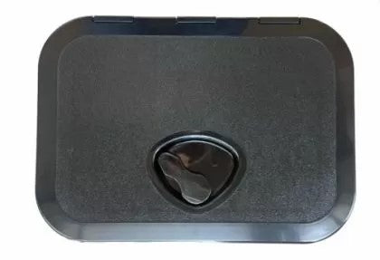 IN black ABS plastic. Highly UV resistant.
