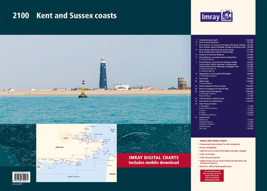 IMRAY Chart 2100 Kent and Sussex Coast Chart Atlas 2021