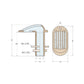 GUIDI Brass Grated Water Intake 1/2 in
