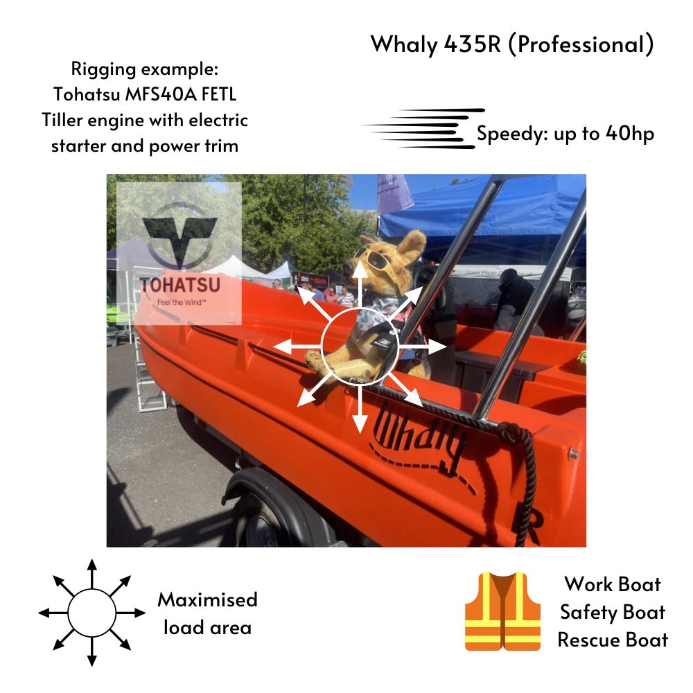 Whaly 435 Pro Orange Work Boat