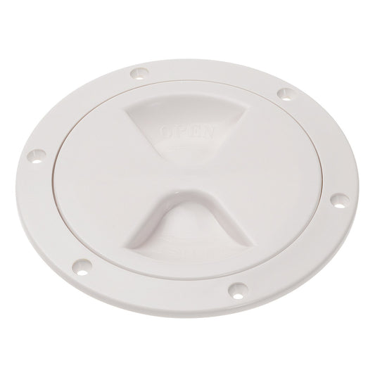 ROUND Screw Inspection Covers 5"- White