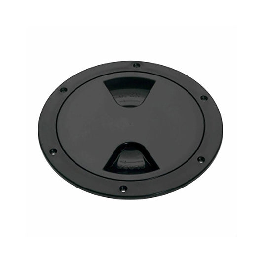 ROUND Screw Inspection Covers - Black  8"