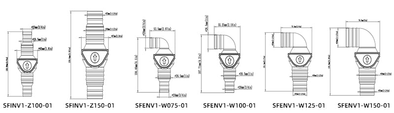 SEAFLO Composite Non-Return Valve Elbow 1-1/4 Inch - 1 1/2 Inch