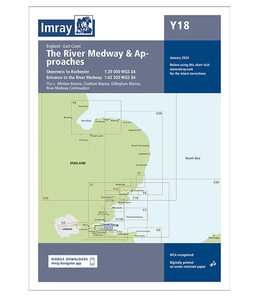IMRAY Chart - Y18: The River Medway & Approaches (YOT0768)