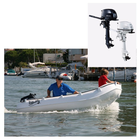 Whaly 270 Boat (Any Colour) + Oars + Tohatsu MFS6