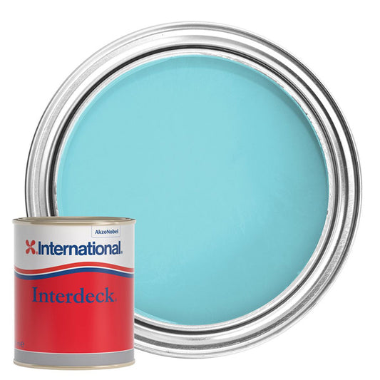 International Interdeck Slip Resistant Deck Paint 750ml Squall Blue 923