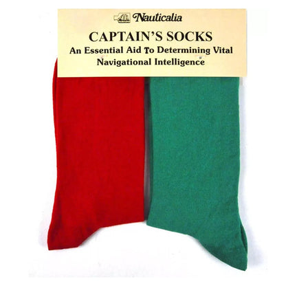 Nauticalia Captains Port & Starboard Socks (Red/Green)