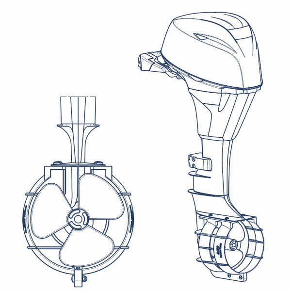 Propeller Guard 25-35hp - Orange Plastic