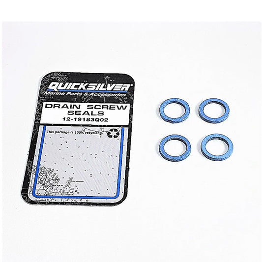 Quicksilver Drain Screw Seals (box of 4) - 12-19183Q02