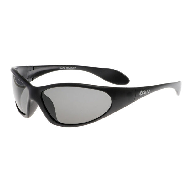 Barz Optics Nauru Wrap Around Polarised All Weather Sunglasses - Black/Grey