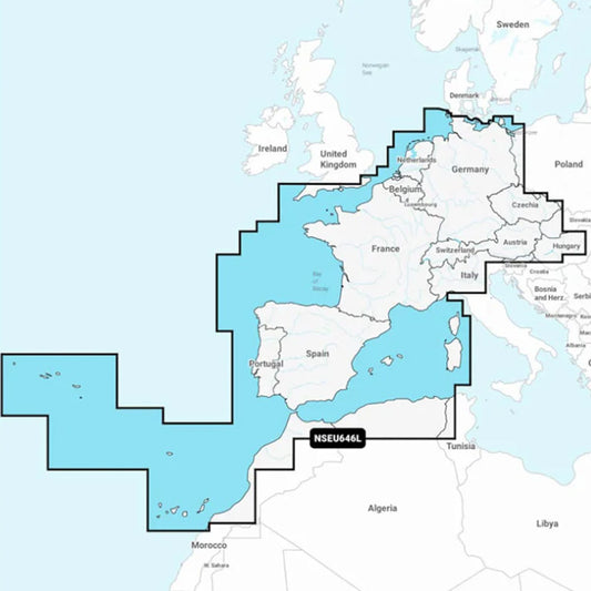 GARMIN Navionics Europe, Central & West - Marine Charts SD Card