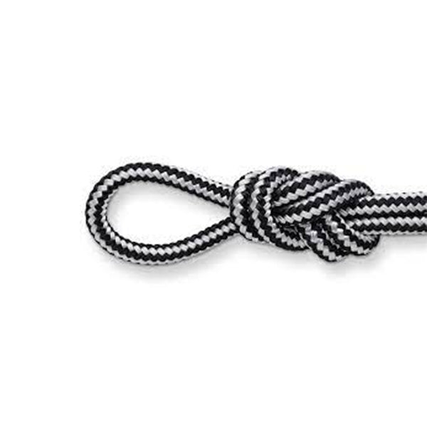 KINGFISHER Dockline Pre-Spliced Mooring Line Rope 12mm x 10m Black/White