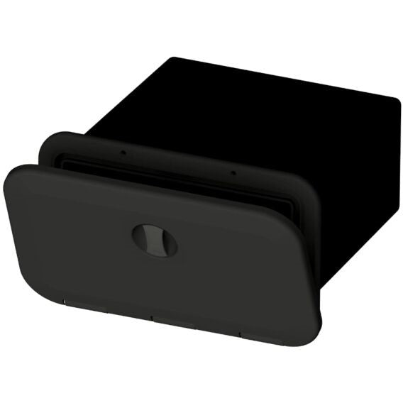 CONSOLE Hatch with Box-Black, similar to a Glove Box.