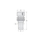GUIDI Chrome-Plated Brass Straight Gas Tank Vent - 16 mm