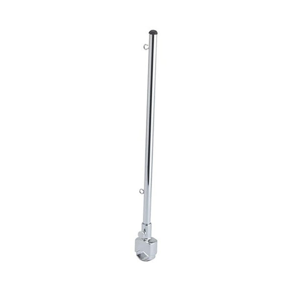 TALAMEX 50cm Flagpole Brass Chrome Plated - Rail Mounted